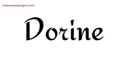 Calligraphic Stylish Name Tattoo Designs Dorine Download Free