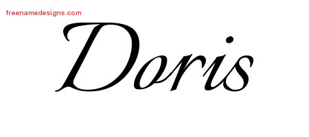 Calligraphic Name Tattoo Designs Doris Download Free