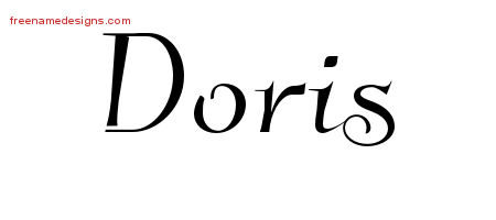 Elegant Name Tattoo Designs Doris Free Graphic