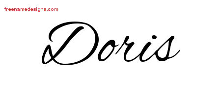 Cursive Name Tattoo Designs Doris Download Free
