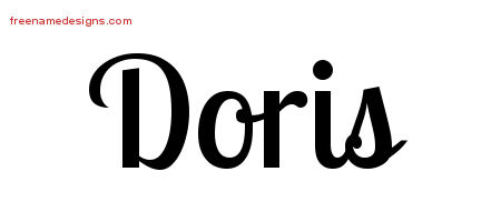 Handwritten Name Tattoo Designs Doris Free Download