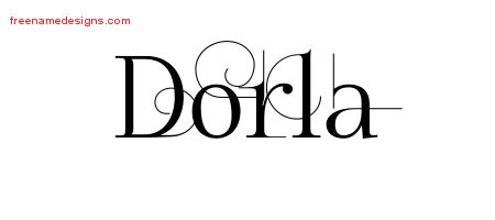 Decorated Name Tattoo Designs Dorla Free - Free Name Designs