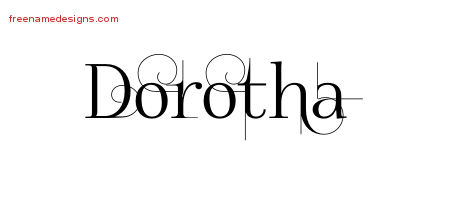 Decorated Name Tattoo Designs Dorotha Free