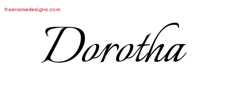 Calligraphic Name Tattoo Designs Dorotha Download Free