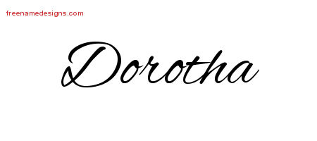 Cursive Name Tattoo Designs Dorotha Download Free