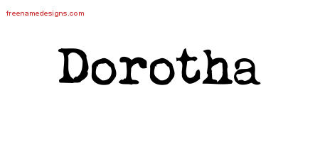 Vintage Writer Name Tattoo Designs Dorotha Free Lettering