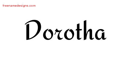 Calligraphic Stylish Name Tattoo Designs Dorotha Download Free