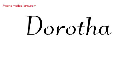 Elegant Name Tattoo Designs Dorotha Free Graphic
