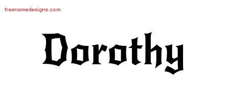 Gothic Name Tattoo Designs Dorothy Free Graphic
