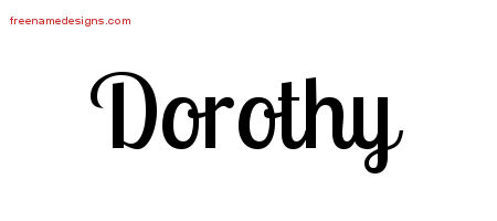 Handwritten Name Tattoo Designs Dorothy Free Download
