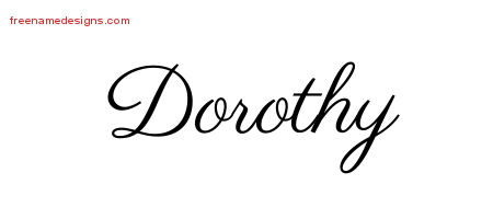 Classic Name Tattoo Designs Dorothy Graphic Download