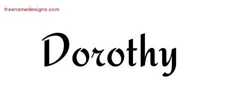 Calligraphic Stylish Name Tattoo Designs Dorothy Download Free