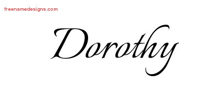 Calligraphic Name Tattoo Designs Dorothy Download Free