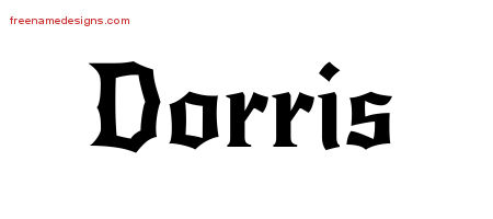 Gothic Name Tattoo Designs Dorris Free Graphic