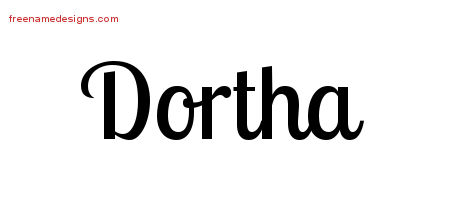 Handwritten Name Tattoo Designs Dortha Free Download