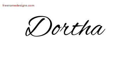 Cursive Name Tattoo Designs Dortha Download Free