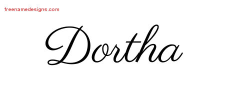 Classic Name Tattoo Designs Dortha Graphic Download