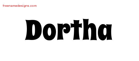 Groovy Name Tattoo Designs Dortha Free Lettering