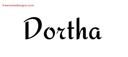 Calligraphic Stylish Name Tattoo Designs Dortha Download Free