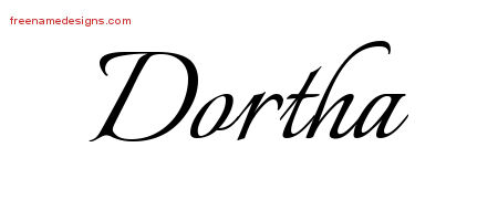 Calligraphic Name Tattoo Designs Dortha Download Free
