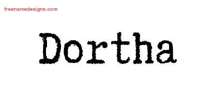 Typewriter Name Tattoo Designs Dortha Free Download