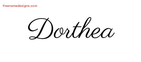 Classic Name Tattoo Designs Dorthea Graphic Download