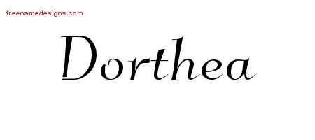 Elegant Name Tattoo Designs Dorthea Free Graphic