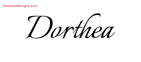 Calligraphic Name Tattoo Designs Dorthea Download Free