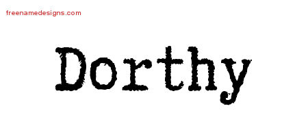 Typewriter Name Tattoo Designs Dorthy Free Download
