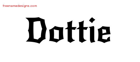 Gothic Name Tattoo Designs Dottie Free Graphic