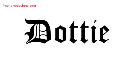Blackletter Name Tattoo Designs Dottie Graphic Download