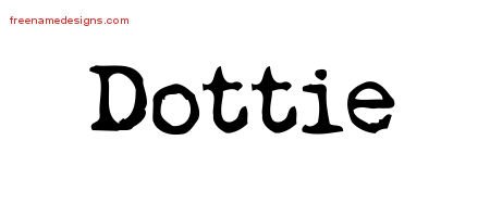 Vintage Writer Name Tattoo Designs Dottie Free Lettering