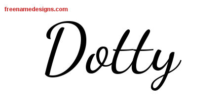 Lively Script Name Tattoo Designs Dotty Free Printout