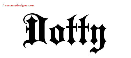 Old English Name Tattoo Designs Dotty Free