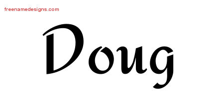 Calligraphic Stylish Name Tattoo Designs Doug Free Graphic