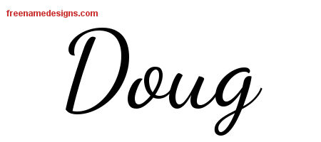 Lively Script Name Tattoo Designs Doug Free Download