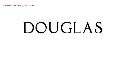 Regal Victorian Name Tattoo Designs Douglas Printable