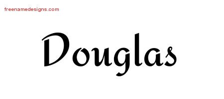 Calligraphic Stylish Name Tattoo Designs Douglas Free Graphic