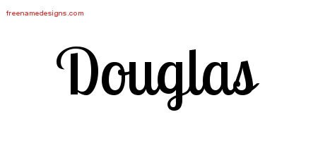Handwritten Name Tattoo Designs Douglas Free Printout