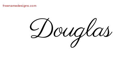 Classic Name Tattoo Designs Douglas Printable