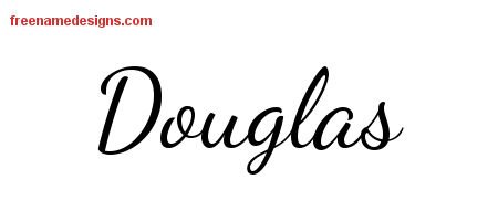 Lively Script Name Tattoo Designs Douglas Free Download