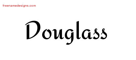 Calligraphic Stylish Name Tattoo Designs Douglass Free Graphic