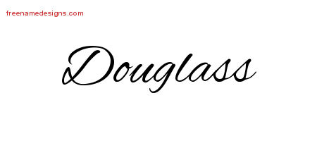 Cursive Name Tattoo Designs Douglass Free Graphic