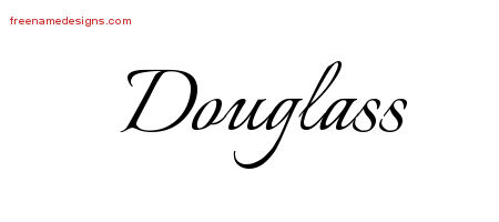 Calligraphic Name Tattoo Designs Douglass Free Graphic