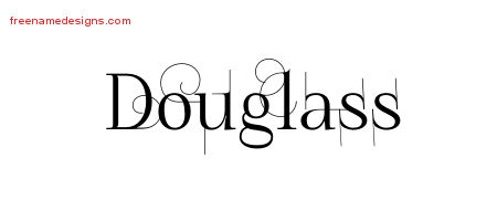 Decorated Name Tattoo Designs Douglass Free Lettering