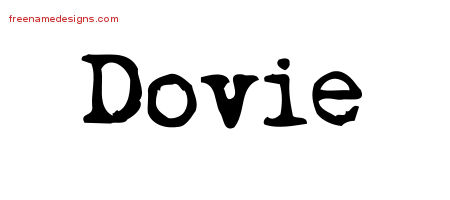 Vintage Writer Name Tattoo Designs Dovie Free Lettering