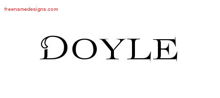 Flourishes Name Tattoo Designs Doyle Graphic Download