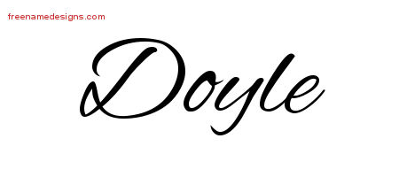 Cursive Name Tattoo Designs Doyle Free Graphic