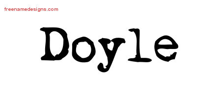 Vintage Writer Name Tattoo Designs Doyle Free
