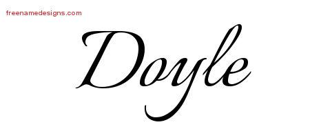 Calligraphic Name Tattoo Designs Doyle Free Graphic